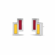 USC Trojans Asymmetric Enamel Stud Earrings
